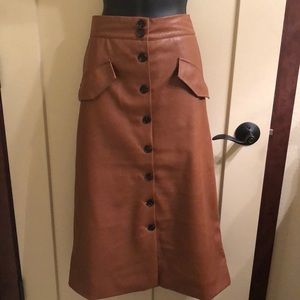 H&M Faux Leather Skirt
